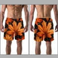 thumbnail image 3 of luoweisi Men's Beach Shorts Quick Dry Swim Trunks with Mesh Lining Maple Leaf M, 3 of 5