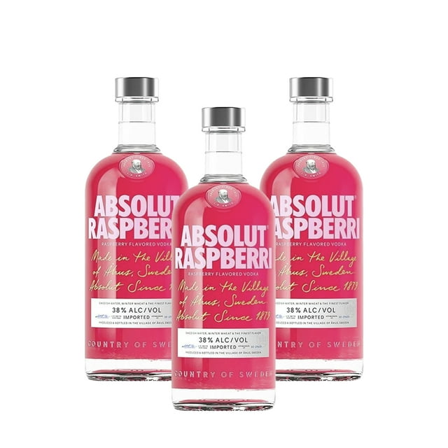 Pack De 3 Vodka Absolut Raspberri 750Ml