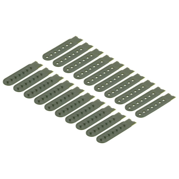 Uxcell 20 Pairs Snapback Strap Cover 7 Holes Plastic Adjustable Hat Snap Buckle Replacement Black Green 3.15'' x 0.79''
