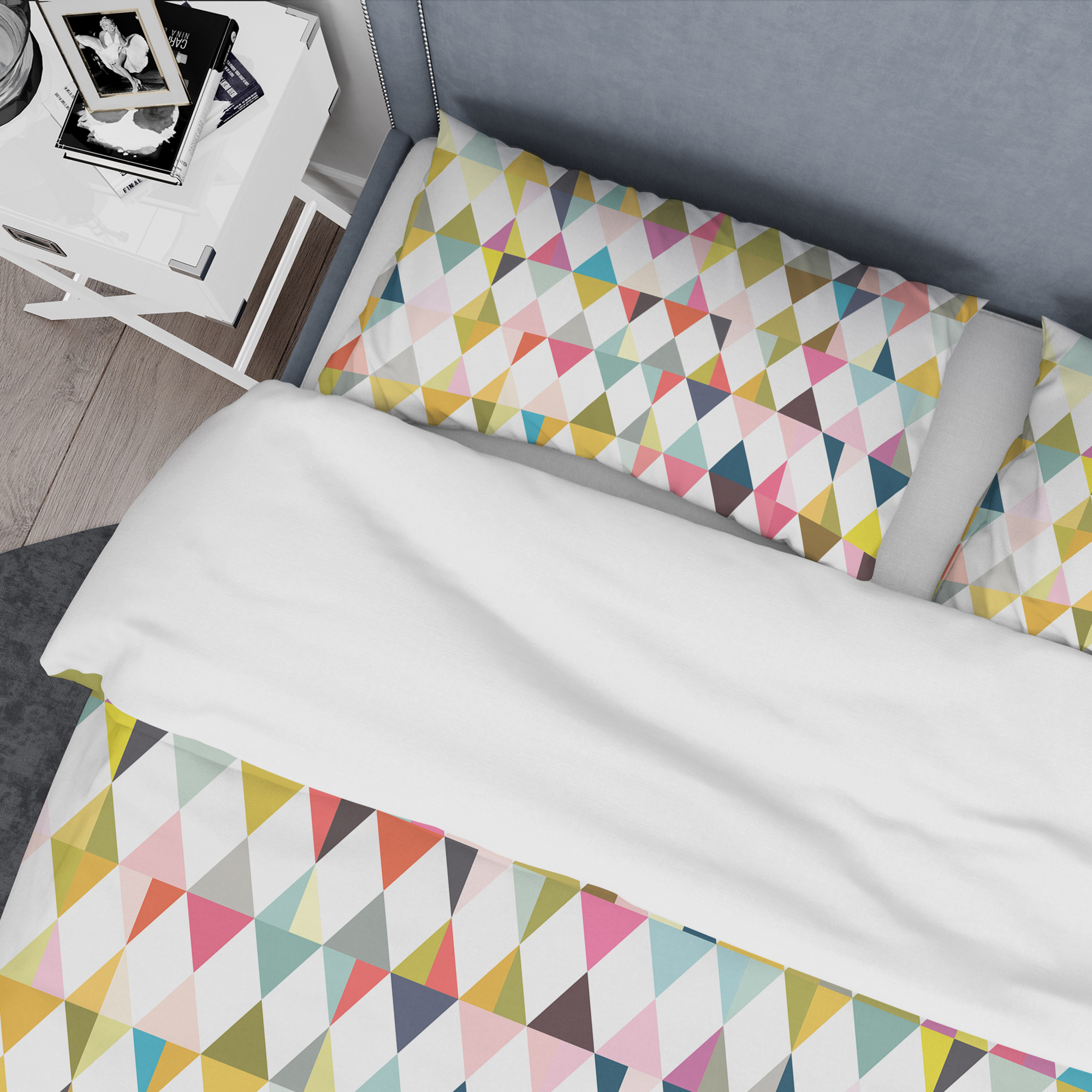 Designart 'Diamond Retro VII' Mid-Century Modern Duvet Cover Set