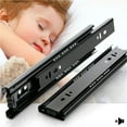 thumbnail image 4 of Stainless Steel 10"-20" Drawer Slide Soft Close Furniture Drawer Track Rail Sliding Three-Section Cabinet Slides, 4 of 5