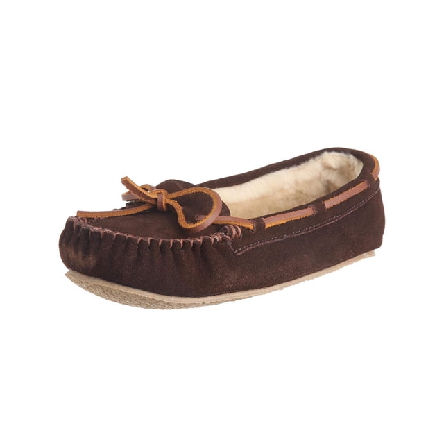 Minnetonka Womens Cally Suede Closed Toe Slip On Slippers