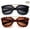 2 Pack-Black & Tortoise, variant on Newbee Fashion -Kids Girls Fashion Sunglasses with Flash Mirror Lens Kids Sunglasses UV Protection Lead Free Stylish High Quality Fashion Sunglasses for Girls