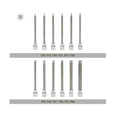 thumbnail image 2 of Juego De 12 Conectores De Brocas Torx Extra Largos De 3/8 Un estuche Belug Azul, 2 of 5