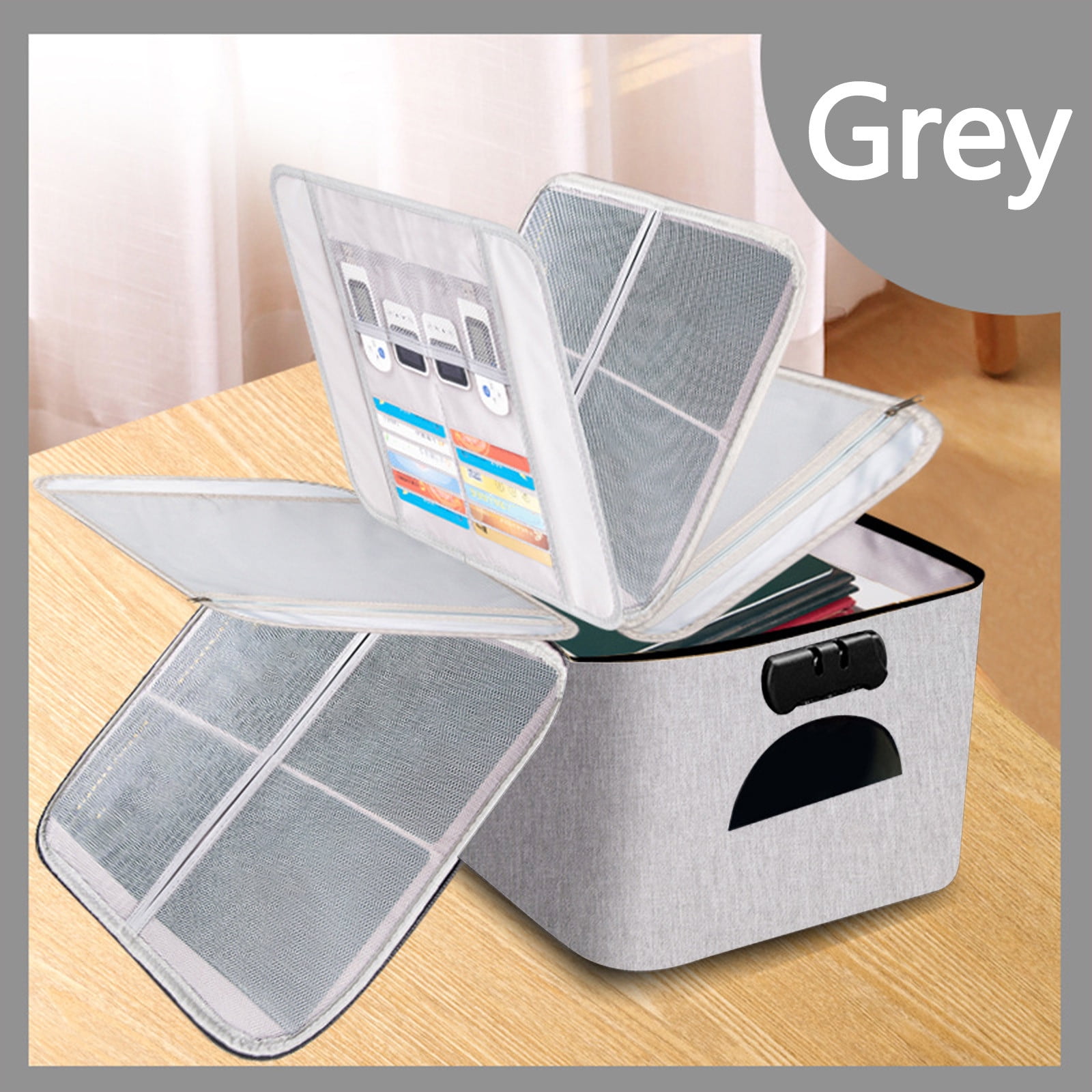 ZOhankhai Document Storage Box Home Multilayer Certificate Passport