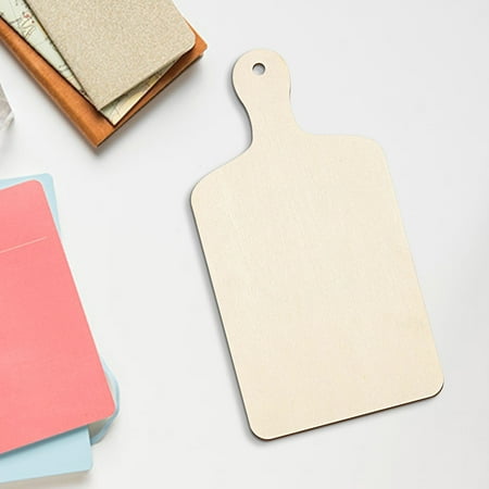 

Fairnull Chopping Board High Durability Heat-Resistant Wood All-Purpose Meat Fruit Paddle Shaped Cutting Board Kitchen Supplies