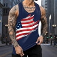 thumbnail image 6 of Mens Tank Tops Loose Independence Day Printing Crew Neck Sleeveless T-shirt Fashion Outdoor Holiday Beach Sport Ventilate Vest Refreshing Dailywear, 6 of 6