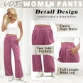 thumbnail image 4 of VDJ Sweatpants for Women Casual Fit Flowy Yoga Pants High Waisted Workout Joggers Comfy Long Trousers with Pockets Size XL, 4 of 7