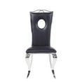 thumbnail image 3 of Acme Cyrene Side Chair (Set-2) Synthetic Leather & Stainless Steel, 3 of 4