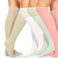 thumbnail image 6 of Teehee Women's Fashion Cotton Over The Knee Socks - 4 Pairs Pack (Slouch Top), 6 of 6