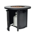 thumbnail image 6 of AJ Enjoy 30" Round 50,000 BTU Propane Gas Fire Pit Table with Lid, Black, 6 of 11