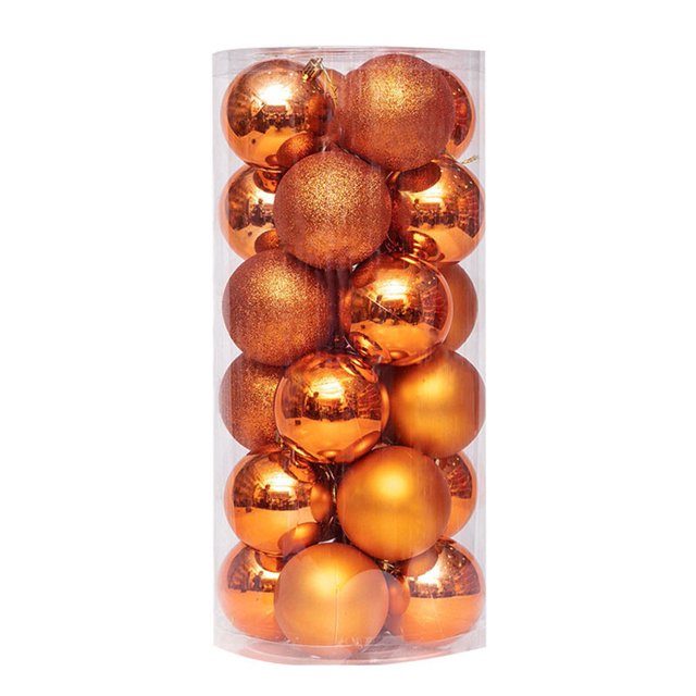 24 bolas navideñas decorativas, irrompibles y gruesas, con acabado perlado galvanizado, para decoración navideña.