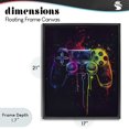 thumbnail image 4 of Stupell Industries Eclectic Rainbow Glow Gaming Controller Black Floating Frame Canvas Art, 17 x 21, by Creative Studio, 4 of 8