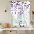thumbnail image 2 of Tie Up Curtains for Windows Purple Leaves Valance Adjustable Balloon Curtain Farmhouses Leaf Branches Tie Up Shades for Kitchen Living Room Bedroom Privacy Curtain Drape 34x45 Inch, 2 of 9