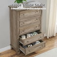 thumbnail image 5 of TROPOW 5 Drawer Dresser for Bedroom, 48" Tall Wood Dresser & Chests of Drawers with Deep Drawers, Modern Chest Organizer with Metal Handles for Living Room, Hallway, Entryway, 5 of 8