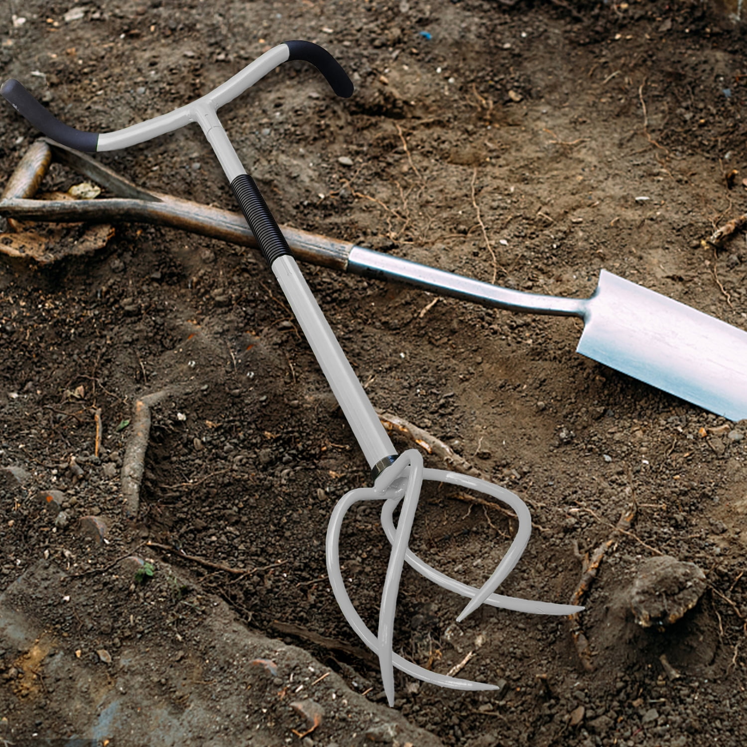 BARAYSTUS Height Adjustable Twist Tiller, Garden Claw,Areator Loosen, Rototiller, Garden Bed and Plant Box Cultivator.