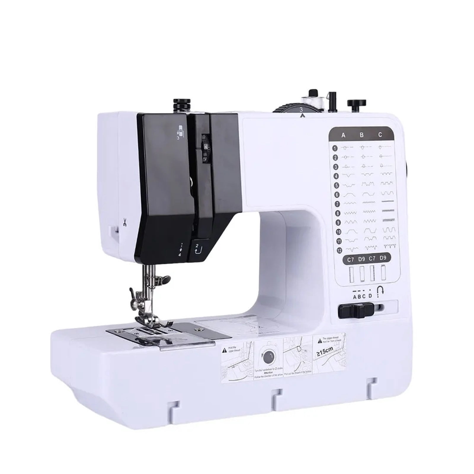 Domestic Sewing Machine Portable Handy Mini Overlock Knitting Start Button Electrec With Pedal Table