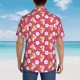 thumbnail image 4 of Balery Piggy Sunflower Camisas hawaianas de manga corta para hombre, camisas playeras de corte holgado, camisas de vacaciones con botones,Medium, 4 of 7