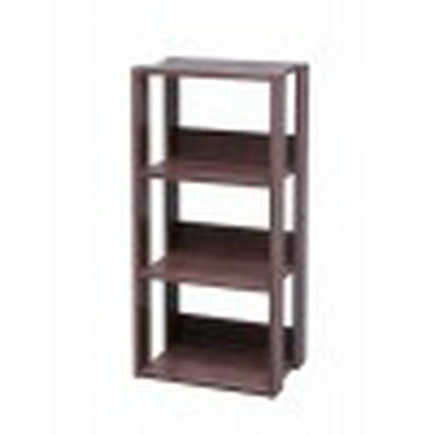 IRIS USA, Mado 3Shelf Open Wood Shelving Unit, Brown