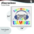 thumbnail image 3 of Rainbow Can't Hear You Gaming White Framed Giclee Art, design by Kim Allen, 3 of 9