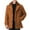 Coffee, variant on AOOCHASLIY 2023 Men Fall Coat Men's and Winter Business Woolen Coat Fashion Double Breasted Lapel Mid Length Coat Coat
