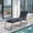 Grey, variant on 72 x 22 x 4 inch outdoor lounge chair mat, thickened tufted carpet, with 4 safety straps, oil-resistant and weather-resistant, suitable for indoor and outdoor patios and poolside.