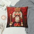 thumbnail image 2 of Creowell High-Quality Nutcracker Pillow Covers Soldier with Red Jacket Throw Pillows, Outdoor Pillowcase Cushion Case Decor for Home Sofa Couch Bed White, 2 of 5