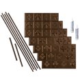 thumbnail image 1 of FASÄDE Fleur de Lis Decorative Vinyl Backsplash 15 sq ft Kit in Gloss White, 1 of 6