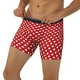 thumbnail image 3 of Easygdp Red Polka Dot Men's Boxer Briefs Men’s Underwear Boxer Briefs for Men, 3 of 7