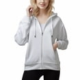 thumbnail image 2 of Women's 300g Cotton Zipper Hoodie Casual Sweatshirt with Pocket, 2 of 9