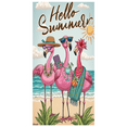 thumbnail image 6 of Beach Theme Flamingo Banner Summer Design Polyester Material Decorative Art for Beach Party Outdoor Event Holiday, 6 of 7