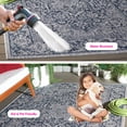 thumbnail image 3 of SAFAVIEH Courtyard Joey Medallion Indoor/Outdoor Area Rug, Light Grey/Navy, 5'3" x 7'7", 3 of 15