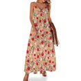 thumbnail image 1 of Vestido sin mangas con flores de julio Vestido de noche para mujer Vestido de noche para mujer, 1 of 7