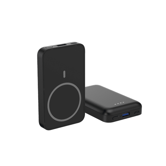 Powerology Banque d'Alimentation MagSafe Compatible 5000 mAh - Noir Batterie externe noire compatible MagSafe