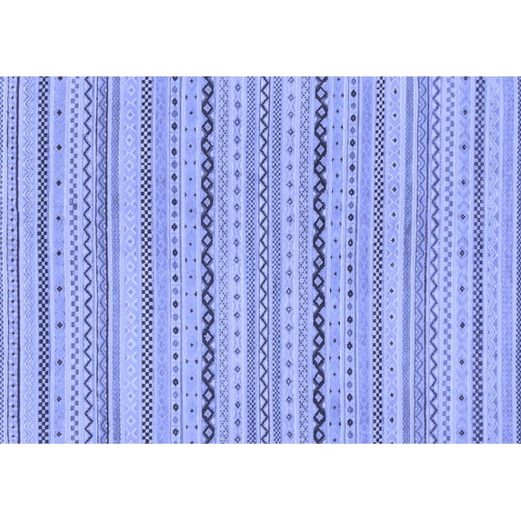 Ahgly Company Indoor Rectangle Solid Blue Modern Area Rugs, 2' x 3'