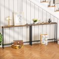 thumbnail image 5 of 94.4" Long Console Table with Charging Station, Sofa Table with 2 Power Outlets & 2 USB Ports, Metal Frame, with Extension Cord, Behind Couch Table for Living Room Entryway, Rustic Brown, 5 of 12