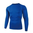 thumbnail image 4 of Kalauyu Mens Long Sleeve Compression Athletic Elastic Tight T Shirts Quick Dry Moisture Wicking Gym Sport Fitted Tops, 4 of 8