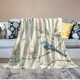 thumbnail image 6 of A Blue Bird Perched on The Branch of An Elegant Magnolia Tree Throw Blanket for Bed Sofa Couch 50"x60" Rustic Flowers Birds Butterfly Spring Summer Throw Blanket Ultra Soft Warm Fleece Blanket, 6 of 8