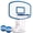 White, variant on GoSports Splash Hoop PRO Swimming Pool Basketball Game - Includes Poolside Water Basketball Hoop, 2 Balls and Pump - Blue