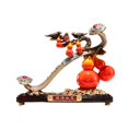 thumbnail image 1 of Estatua De Calabaza China Feng Shui Gloria Centro De Mesa Coleccionable Rojo, 1 of 9