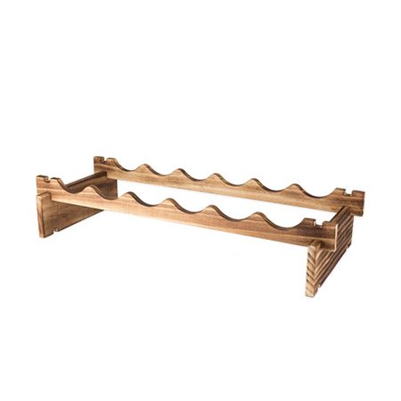Wooden Countertop - Wine Rack Holder, Wooden Stackable Countertop Storage Portable Rustic Wine Rack