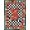 Red Black White Teal, Pattern 8, variant on ODIKA 8'x10' Washable Area Rug Non-Shedding, Easy Care, Alt Dice Graphic Funky Aesthetic Streetwear Men Cartoon Anime Flowing Dynamic for King Size Bedroom Under Bed, Master Suite