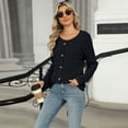 thumbnail image 5 of SWSMCLT Women's Soft Pullover Sweater Warm Top Elegant Duster Cardigan Crewneck Long Sleeve Fashion Spring Loose Black X-Large, 5 of 5