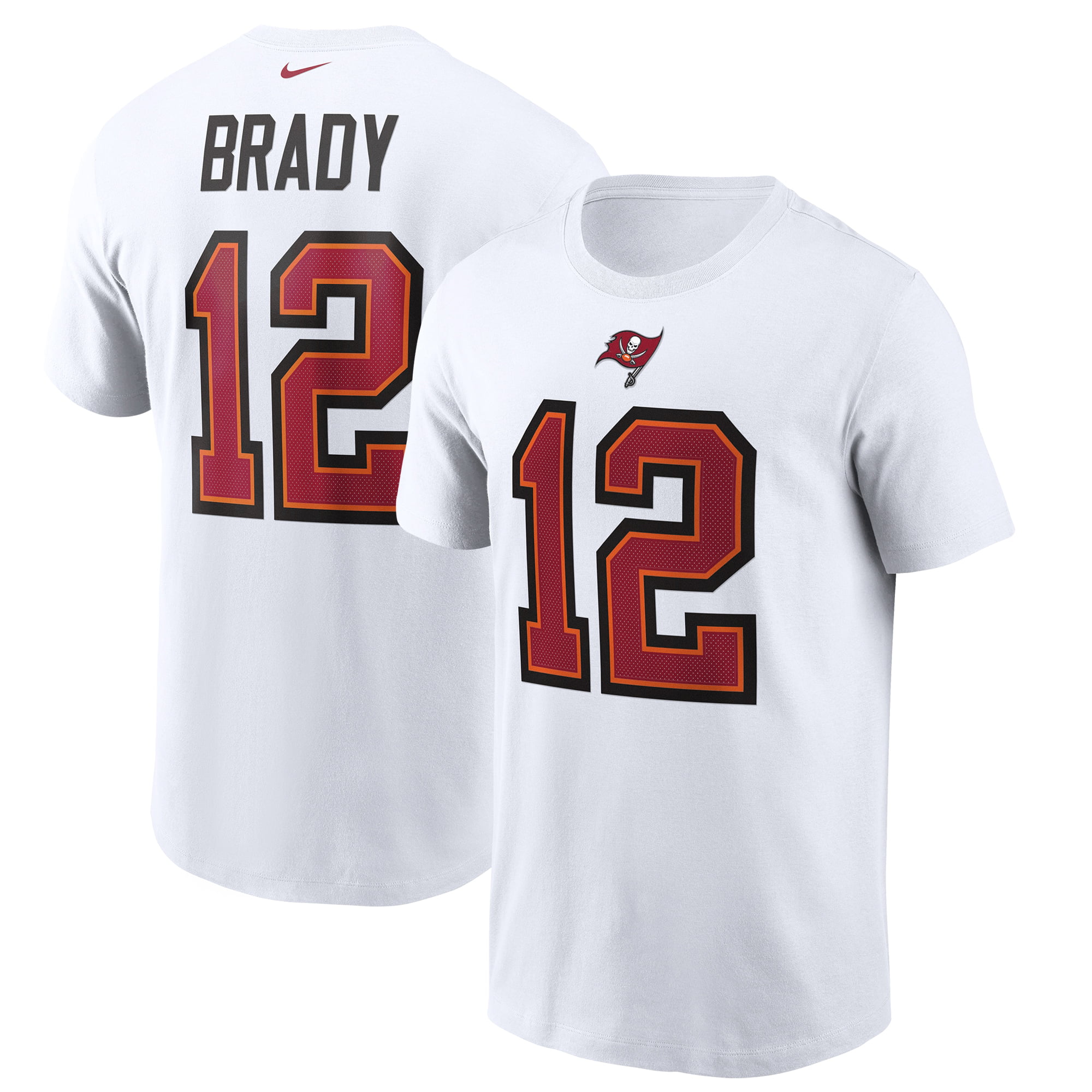 Tom Brady Tampa Bay Buccaneers Nike Name & Number T-Shirt - White Where Can I Print My Name On A Jersey