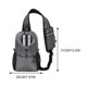 thumbnail image 4 of Bolsa Moda Riñonera Gran Capacidad Pecho Ultrafino para Deportes Gris, 4 of 4