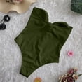 thumbnail image 4 of Clearance! Hontri Swimwears Tankinis Set Piece Bikini Plus Sets Push Swimsuit Women up Beachwear Size One Swimwears Tankinis Set Army Green,L, 4 of 5
