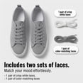 thumbnail image 3 of The Fashion Supply Canvas Shoes for Women, Casual Low Top Lace-Up Womens Shoes Sneakers, Extra Laces (Grey, 7), 3 of 7