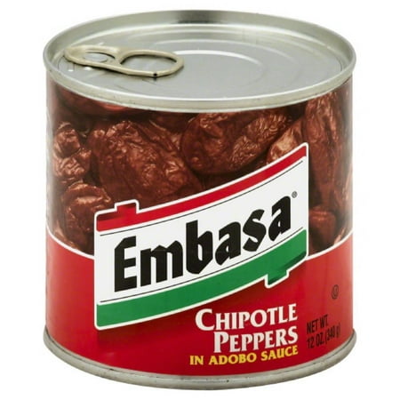 Embasa Chipotle Peppers in Adobo Sauce, 12 Oz (Pack of