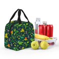 thumbnail image 4 of Pofeuu Dinosaurs and Tropical Leaves and Flowers Print Lunch Bag Lunch Box Insulated Lunch Bag Adult Lunch Box for Men and Women, 4 of 5