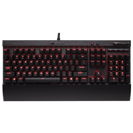 CORSAIR K70 LUX Mechanical Gaming Keyboard - Backlit Red LED - USB Passthrough & Media Controls - Tactile & Quiet - Cherry MX